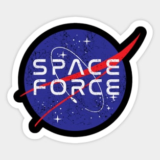 SPACE FORCE NASA distressed logo Sticker